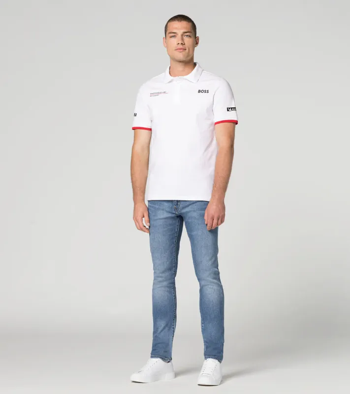Porsche Erkek Boss Polo (Beyaz) - Motorsport XL resmi