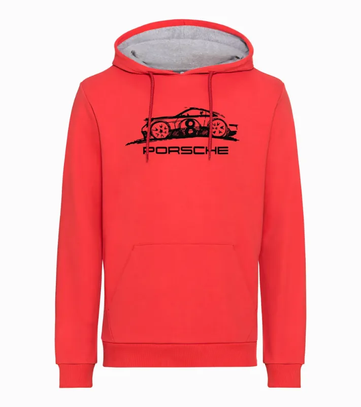 Erkek Kırmızı Hoodie-0