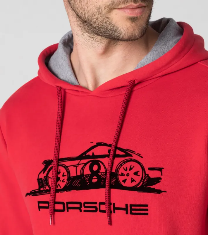Erkek Kırmızı Hoodie-2