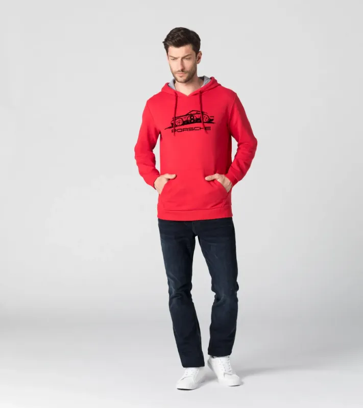 Erkek Kırmızı Hoodie-5